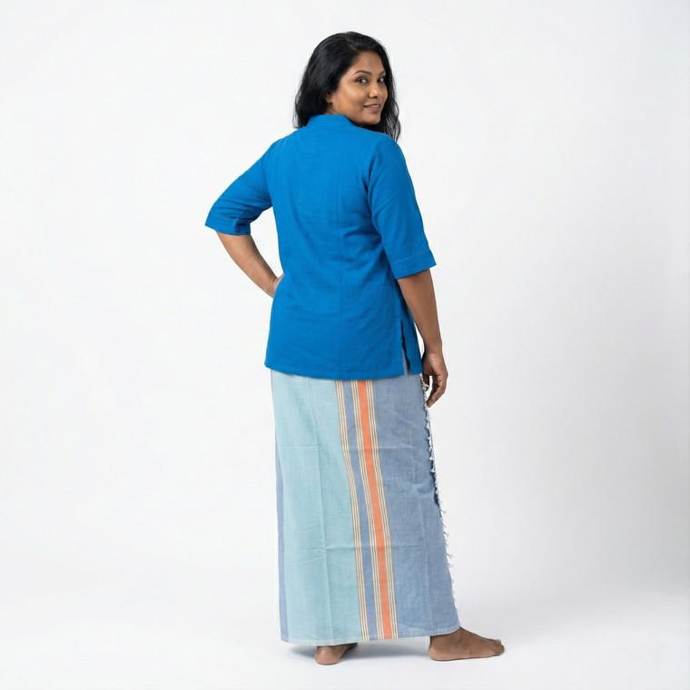Handloom Cotton Lungi - Image 2